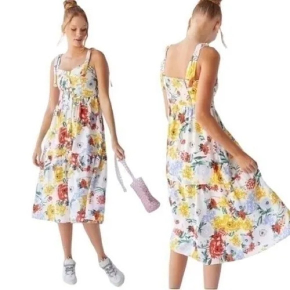 Urban Outfitters Vibrant Floral Maxi Dress